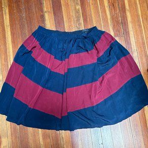 J. Crew Pleated Chevron Circle Skirt Size 8